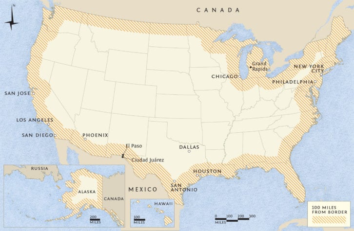 Nearly Two-Thirds of All Americans Live Within the Border Zone